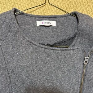 Athleta gray fleece Zipper jacket